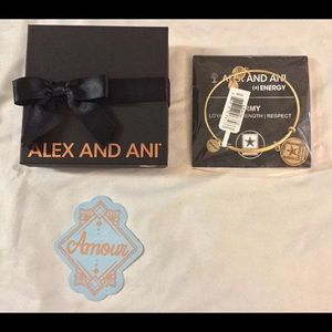 NWT BOX Alex and Ani Army Military Charm Bracelet